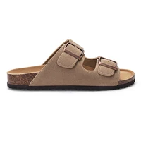 KIDMI Cork Clogs Slippers For Women Cork Footbed Beach Sandals Outdoor Suede Clogs Sandals With Adjustable Buckle Men Sandals - Image 2