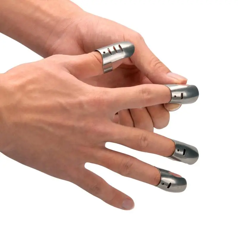 1PCS Finger Protector finger protector finger guard Anti-cut Finger Guard Stainless Steel Safe Vegetable Cutting Knife Cut Protection Tool Kitchen Gadge