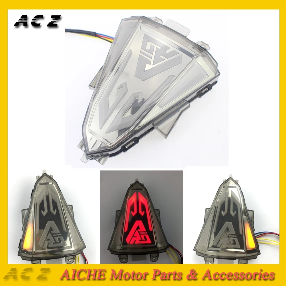 Motorcycle Taillight Signal Brake Rear Lights 12V LED Integrated Turn Signal Light Luces for