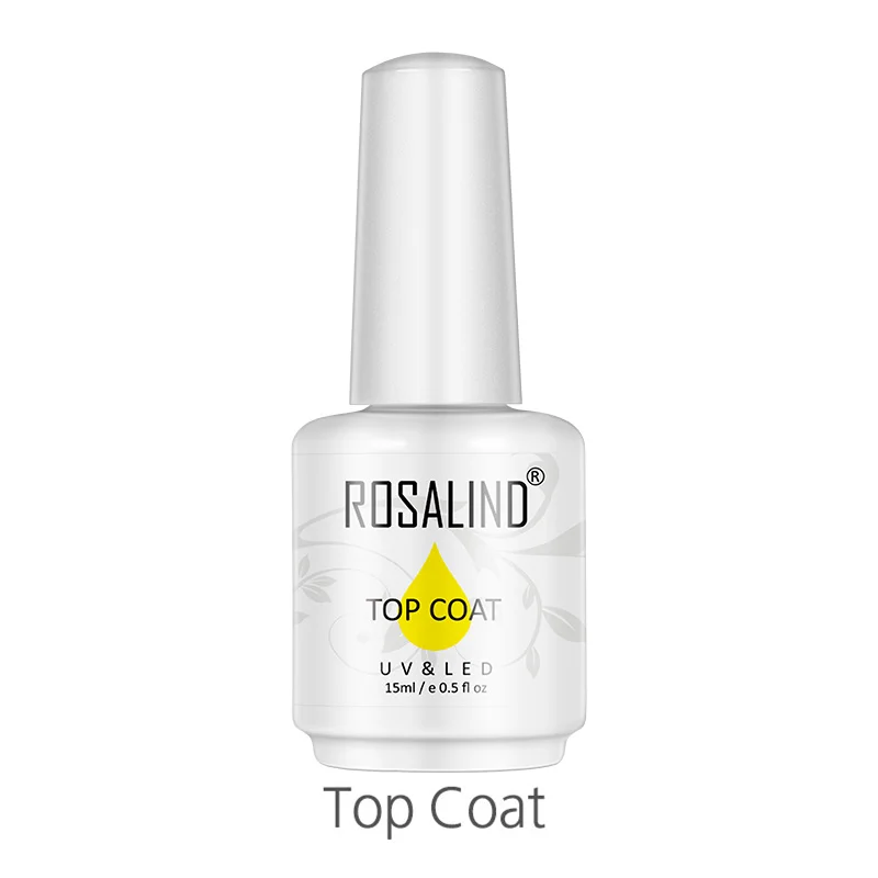 Nail Polish ROSALIND Gel 15ml Multi Use Top Base Gel Polish for Nail Art Design UV LED Lamp Lacquer