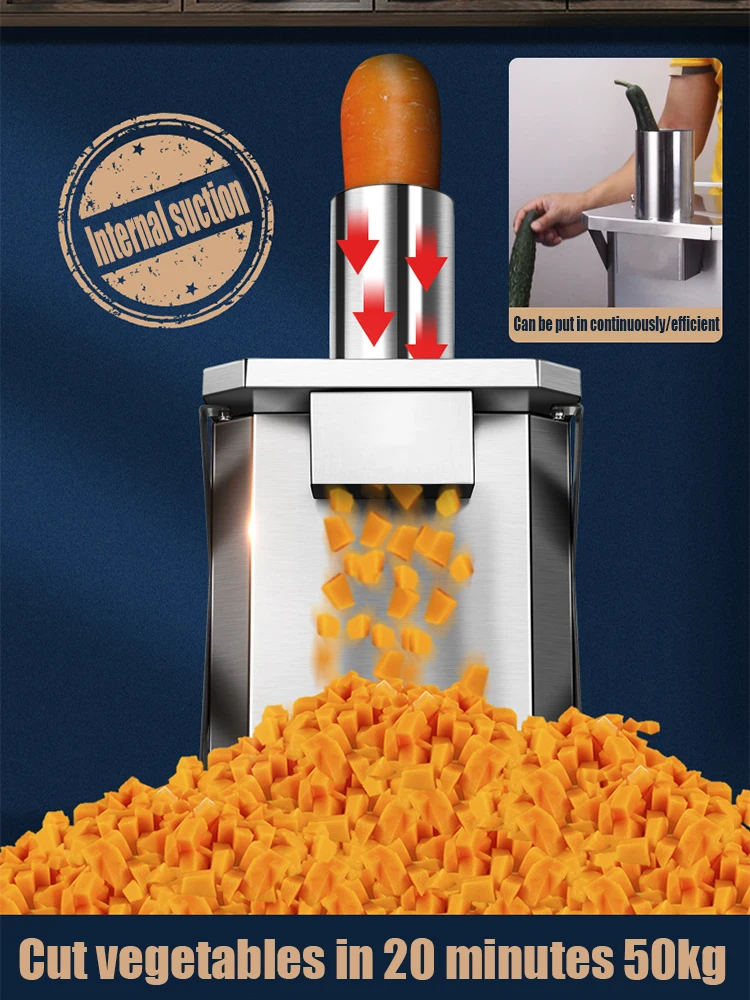 

Electric Dicing Machine 220V Commercial Carrot Vegetable Diced Cut Pellets Automatic Potato Shredder Chopper Shredding Machines