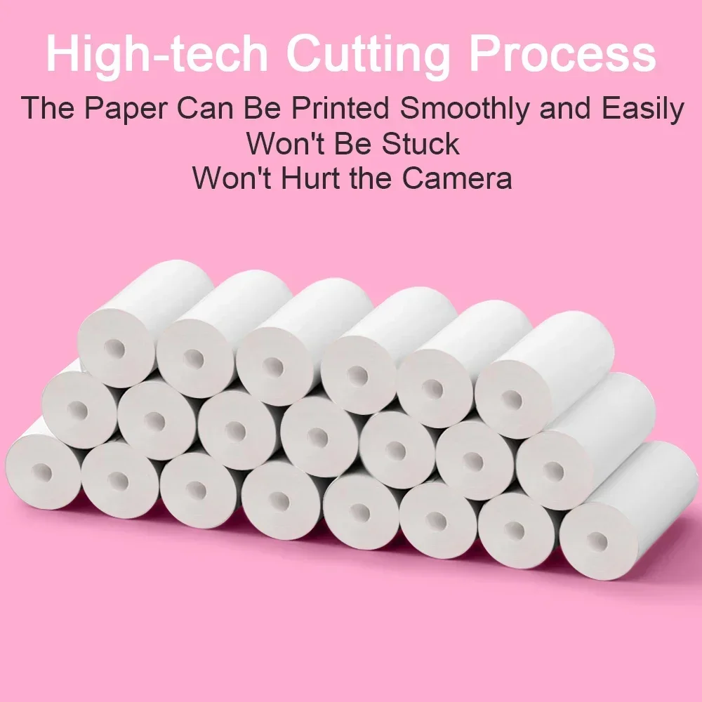 미니 포켓 포토 프린터 금전 등록지, 방수 인쇄 영수증, 스티커 없는 용지, 카메라 열화상 용지, 10 개