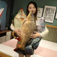 30-100cm Simulation Funny Fish Plush Toys Stuffed Soft Animal Carp Plush Pillow Creative Sleep Cushion for Kids Girls Xmas Gift 4