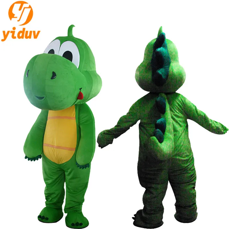 Green Dinosaur Mascot Costume Grass Green Dragon Walking Animation Performance Character Headgear Doll Clothes For Adult mascot costume