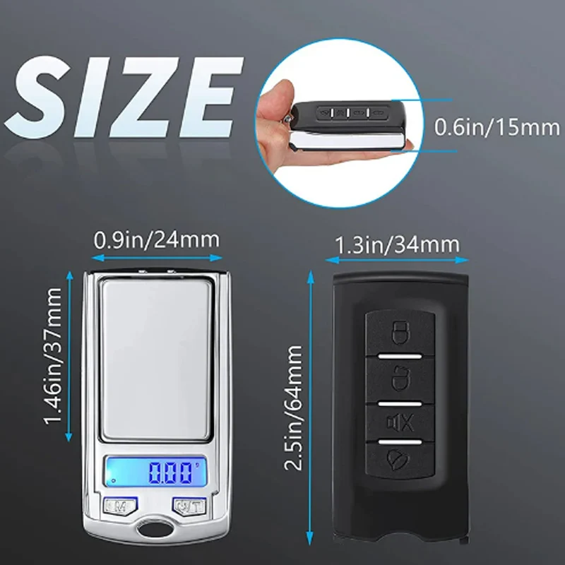 Portable Scale Pocket Scale Digital Scale Weighing Tools 1PCS 200g/100g 0.01g Precision Portable Car Key Shape Mini Digital Pocket Electronic Gram Scale with LCD Display