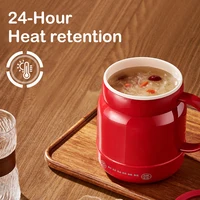 Tasse de cuisson multifonctionnelle 800 ml en céramique avec revêtement antiadhésif, pot à soupe, chauffe-lait, chauffe-thé, cuiseur à riz, bouilloire isotherme portable 6