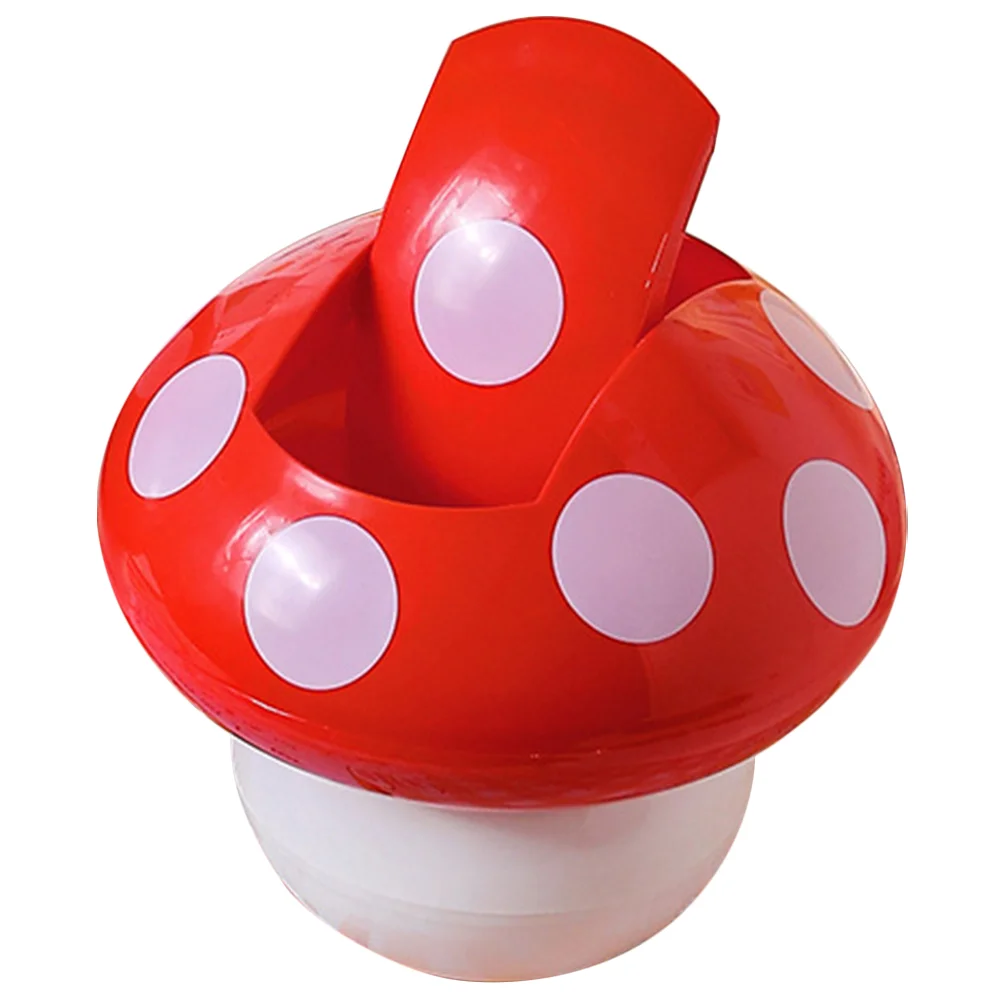 

Mushroom Trash Can Small Garbage Tabletop Container Tiny Waste Bucket Desktop Rubbish Bin Office Abs Holder Cartoon Food Cans