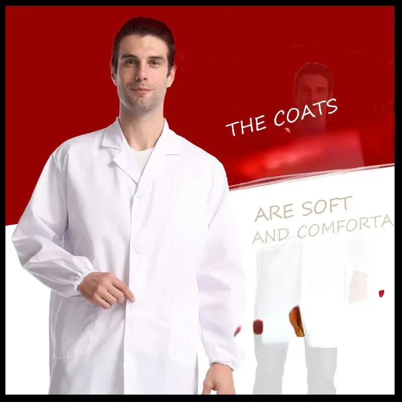 Long Short Sleeve Uniform Medical Lab Coat