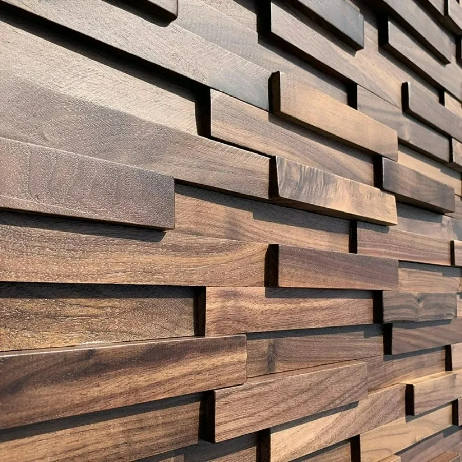 Walnut Mosaic Wall Panels 1
