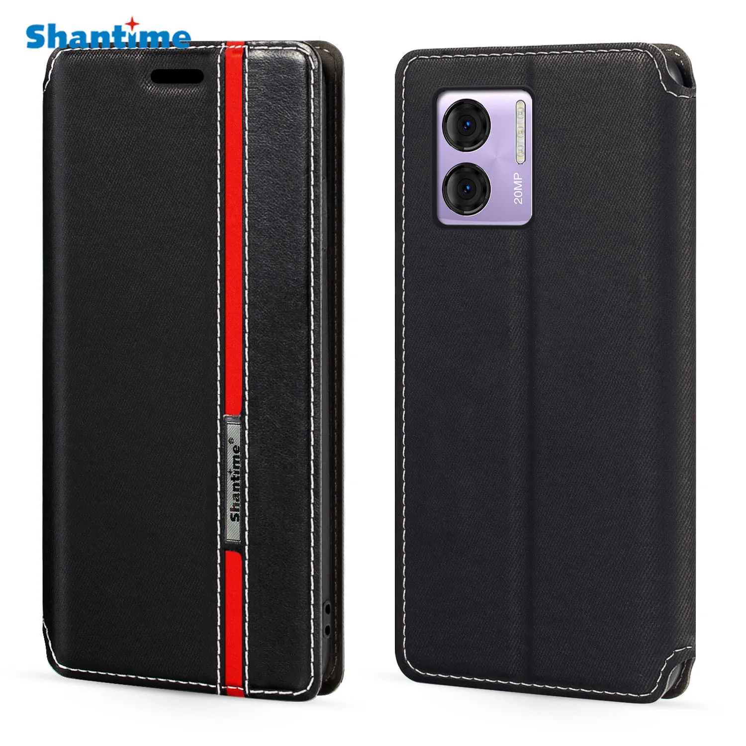 Custodia Portafoglio in Pelle PU Compatibile con Doogee N50, Cover con Chiusura Magnetica, Tasche per Carte e Funzione Stand (Marrone