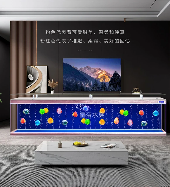 New Super White Glass Advanced TV Cabinet Fish Tank Integrated Small Living  Room Ecological Aquarium - AliExpress