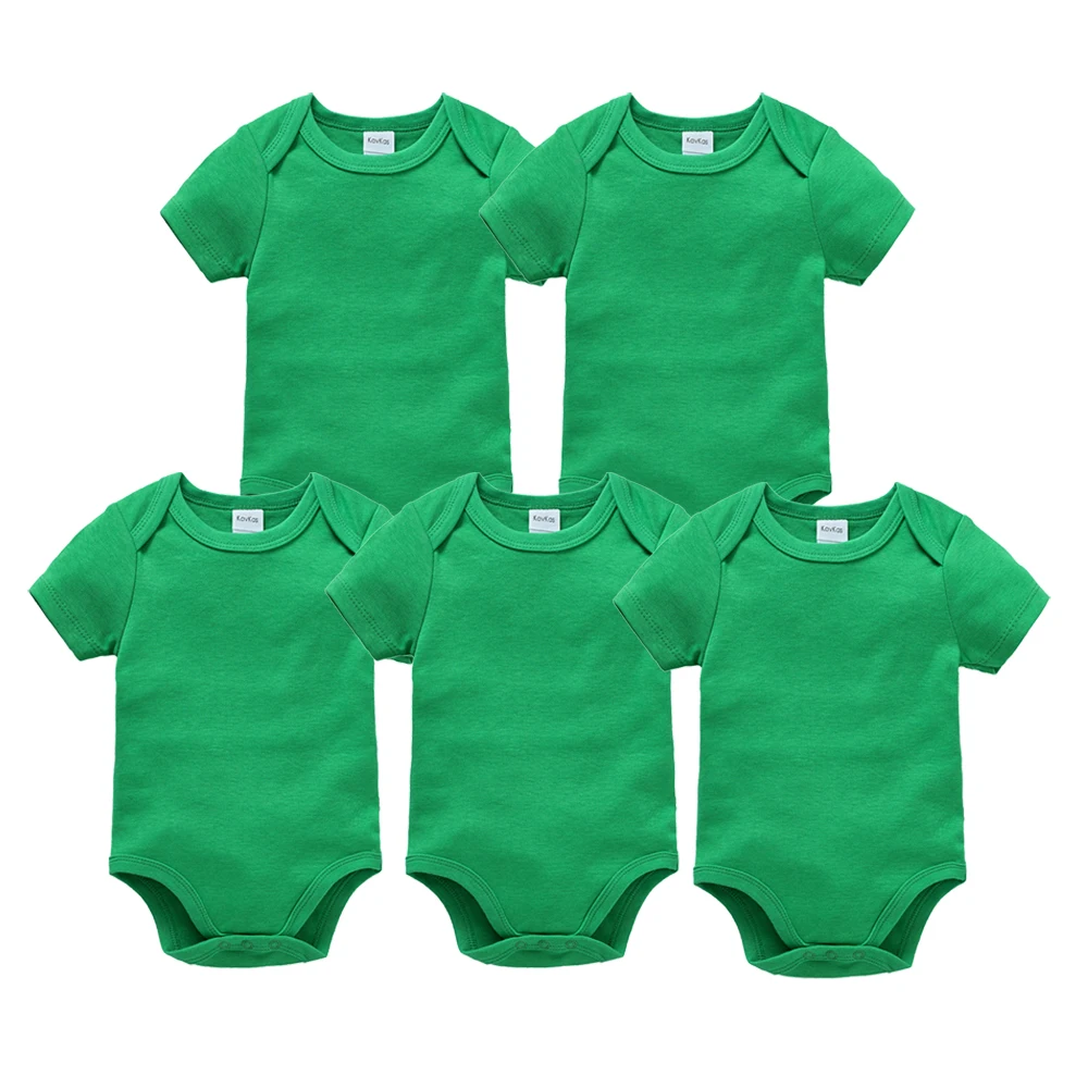 Kavkas Baby Boy Clothes 3 5 Pcs/Set 100% Cotton Summer Girls Bodysuit Short Sleeve Newborn 0-3M Clothing 6