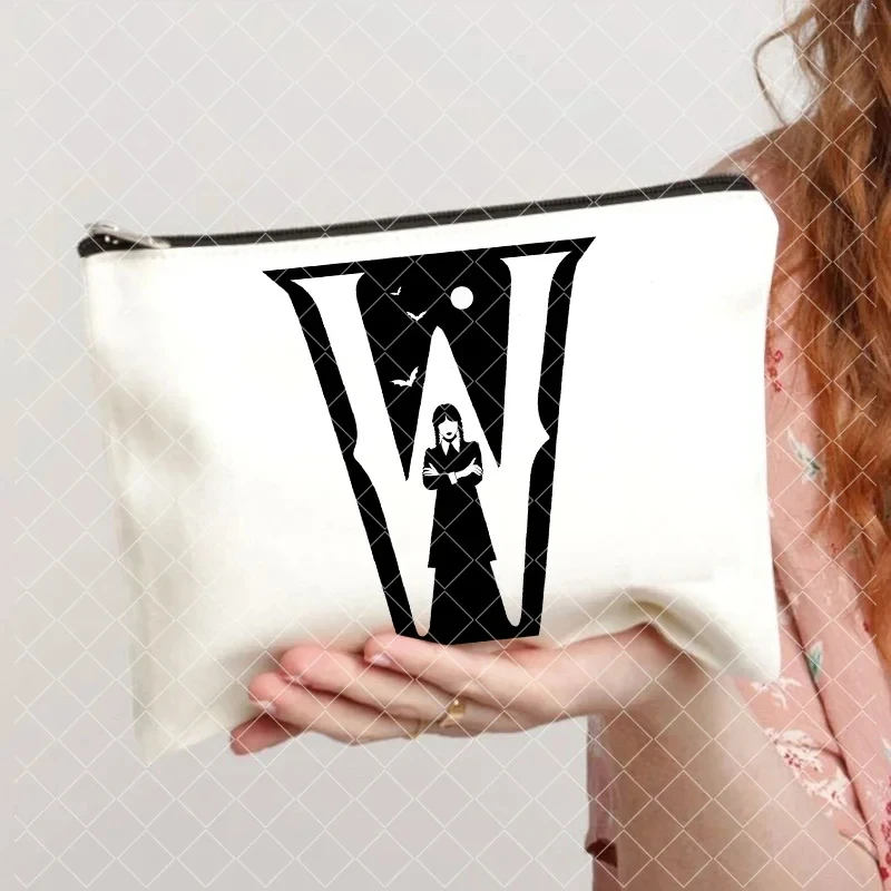 Wednesday Addams and Enid Cosmetic Case Women Toiletries Bags Casual Lipstick Makeup Bags Gift Gothic Girls Nevermore Academy 4