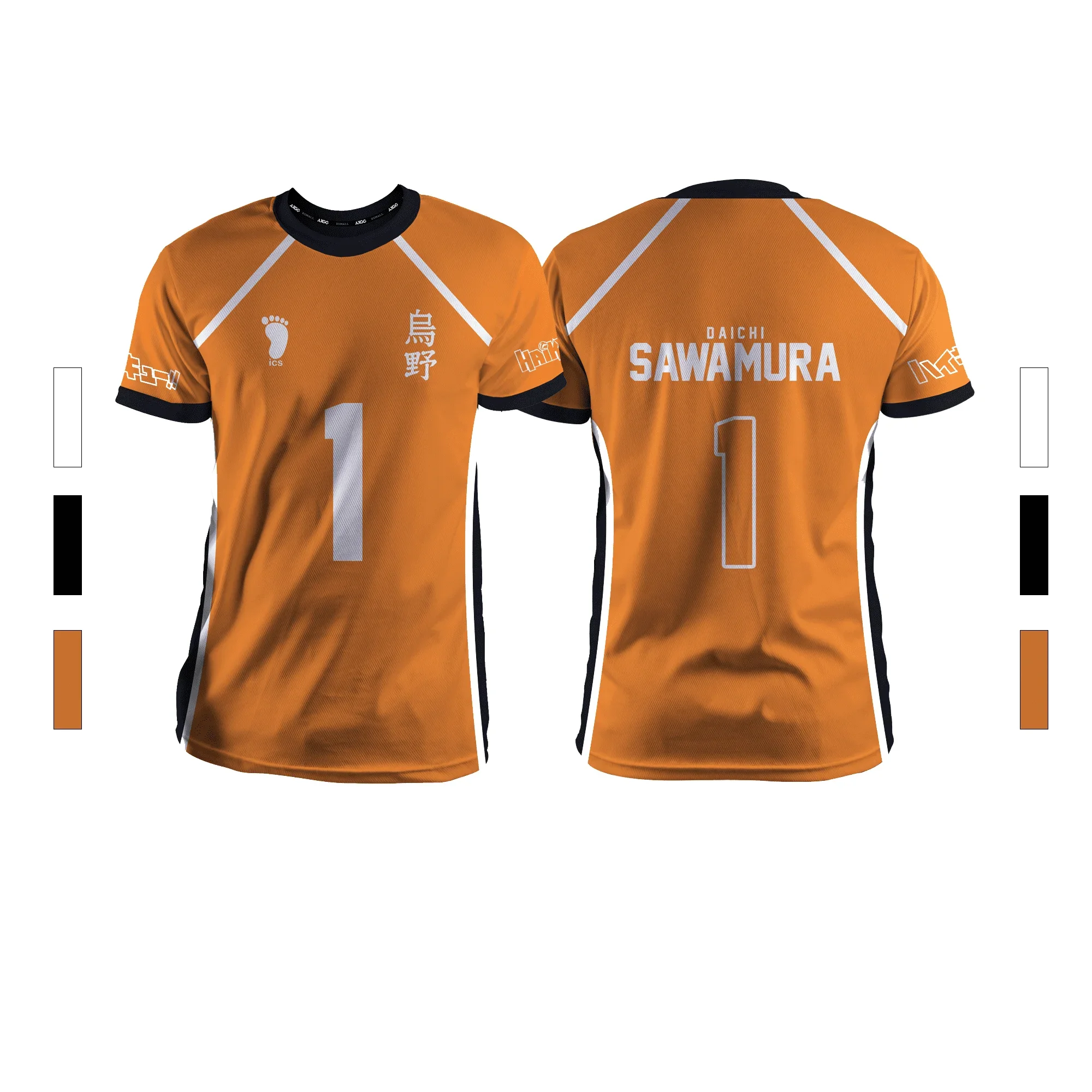 2026 Sommer Neue Herren Sport Mode Lässiges Bequemes Atmungsaktives Volleyball Anime Unisex Kurzarm Rundhals T-Shirt – Detail 4