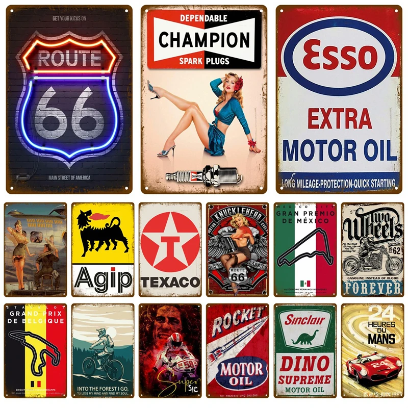 Retro Cars Parts Moto Metal Sign Garage Targa In Latta Targa Metal Wall Decor Vintage Decor Poster Plates Man Cave Shabby Chic