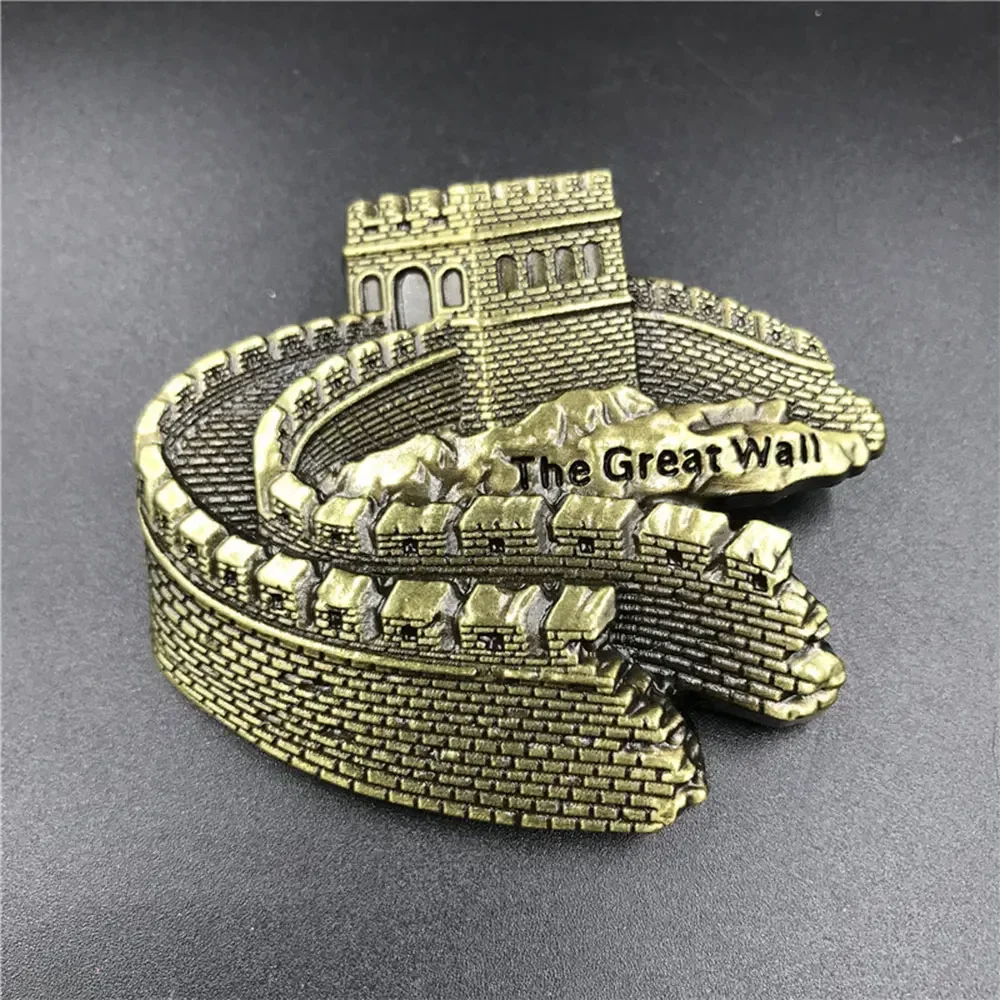 World Travel Landmark Refrigerator Magnet - Metal Keepsake