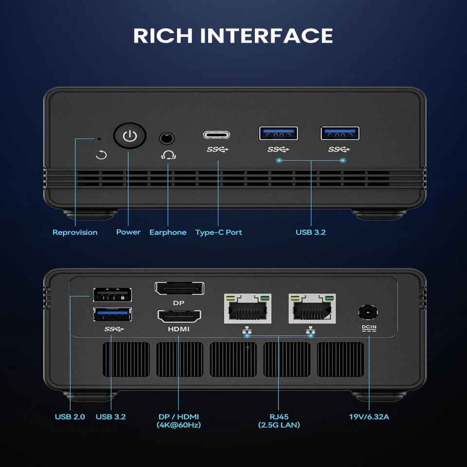 Adreamer Mini PC AriesBox AMD Ryzen R9 7940HS 8GB RAM DDR5 Desktop