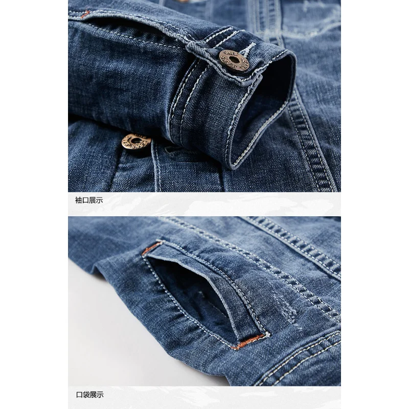 2023 Spring Denim Jacket Men's New Suit Jacket Jacket Pants Two Men's Spring and Autumn Jeans Men Clothing Pantalones Suit