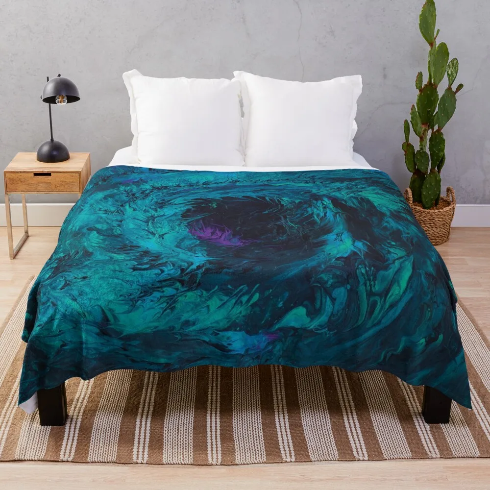 

Into the Abyss painted by Flailing Frog Throw Blanket Sofa Blankets Single Blanket