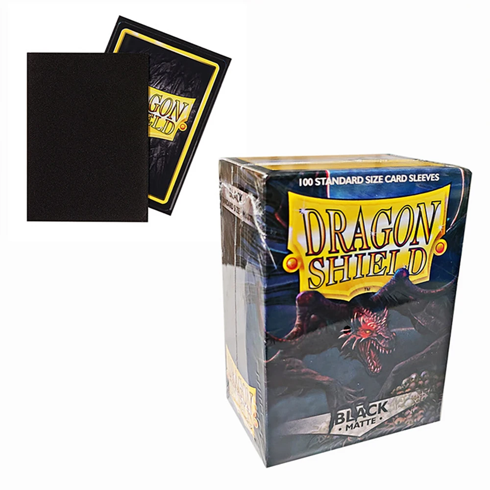 Dragon Shield - 100 Bustine Protettive Opache Standard Per Carte (Magic, Pokémon) - Colore Nero