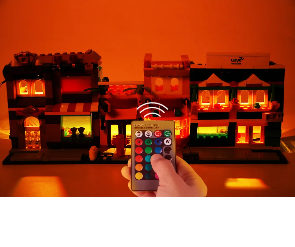 6 Stück 1X4 USB-Fernbedienung RGB für Lego Lichtbausteine Spielzeug MOC Mehrere Modi Stadt DIY Erweiterbare Elektronische Bausteine – Detail 1