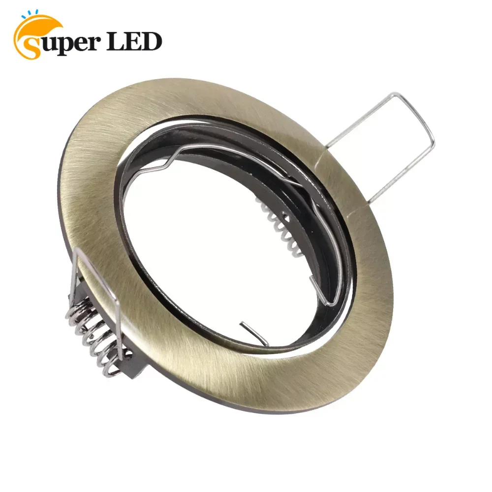 LED Downlight Fixture Housing Lighting Accessories MR16 GU10 Aluminum Trimless Recessed Round Frames