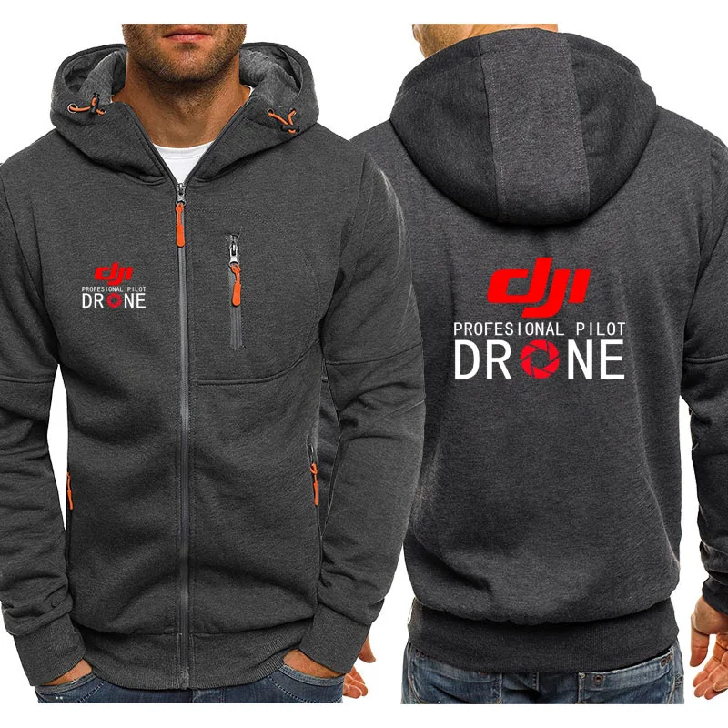 

Spring Autumn Mens Jacket DJI Drone Pilot Zipper Fashion Outwear High Quality Tops Harajuku Sportswear Casual Hoodies Sweatshirt