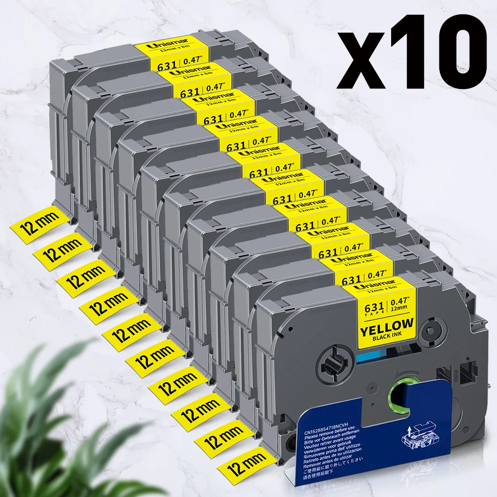 10PK Black on Yellow