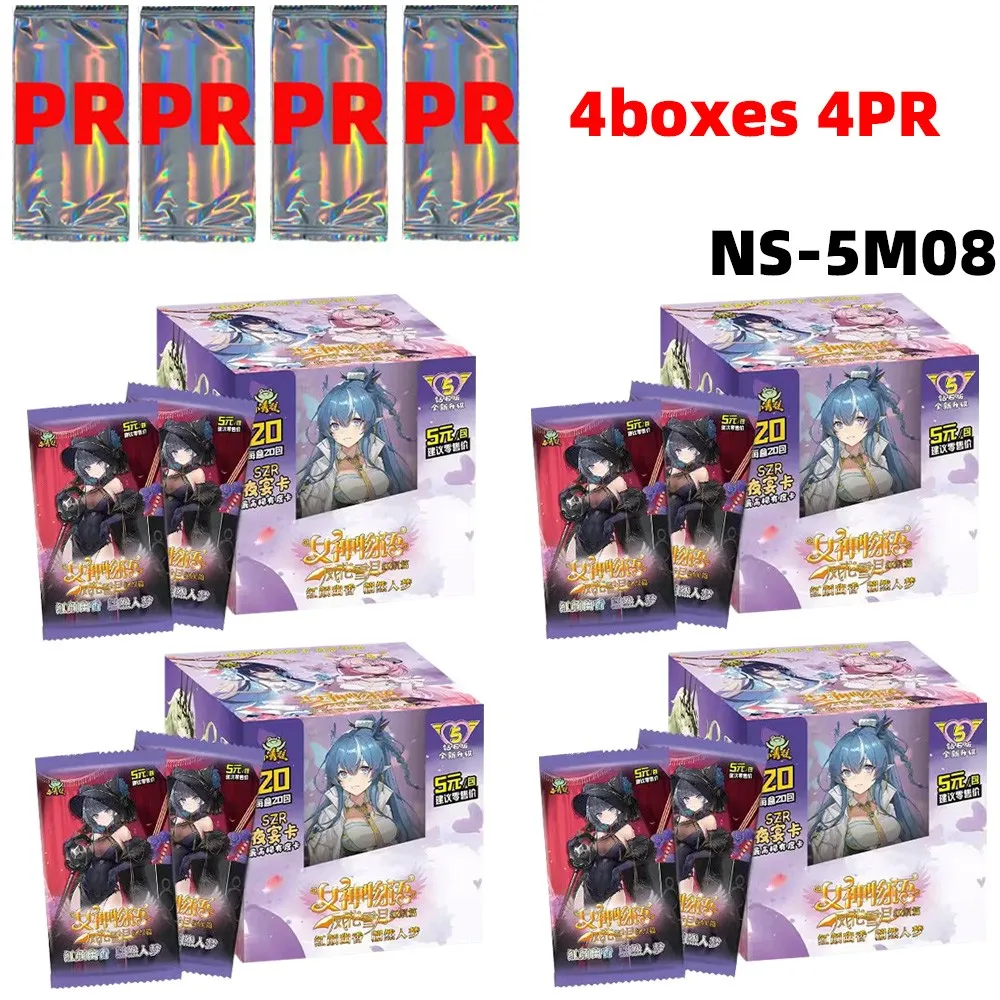 

Wholesale 4 Boxes Goddess Story Collection Card NS-5m08 Booster Box Pr Bikini Rare Anime Table Playing Game Board Cards