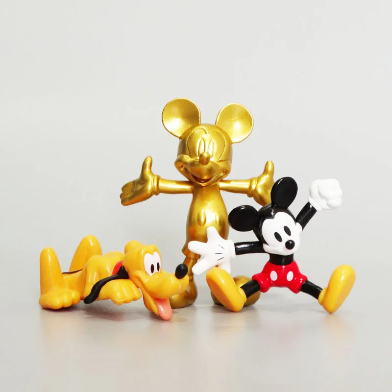 Disney Lovely Mickey Mouse Kawaii Anime Gk Model Doll Cartoon Pluto Figurine Party Cake Decorazioni Fai Da Te Ornamento Bambini Regali Di Natale