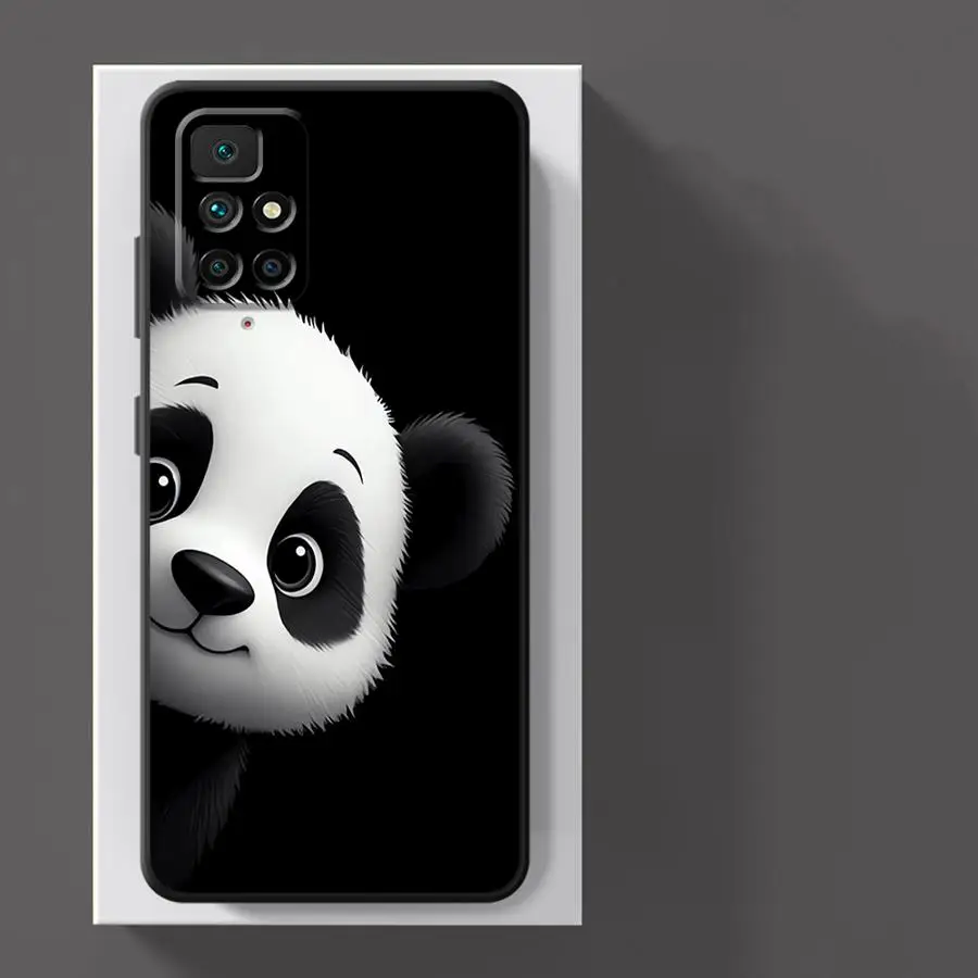 Panda Design Phone Case in Black and White
