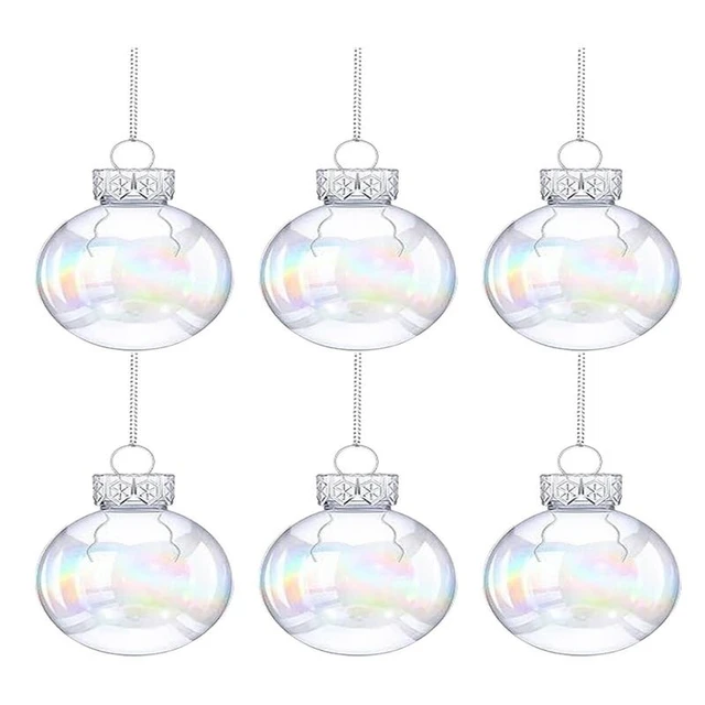 Clear Ornament Balls Fillable Durable Christmas DIY Plastic Hollow Ball  Portable Bulb Ball Xmas Tree Hanging Ornaments Decor - AliExpress