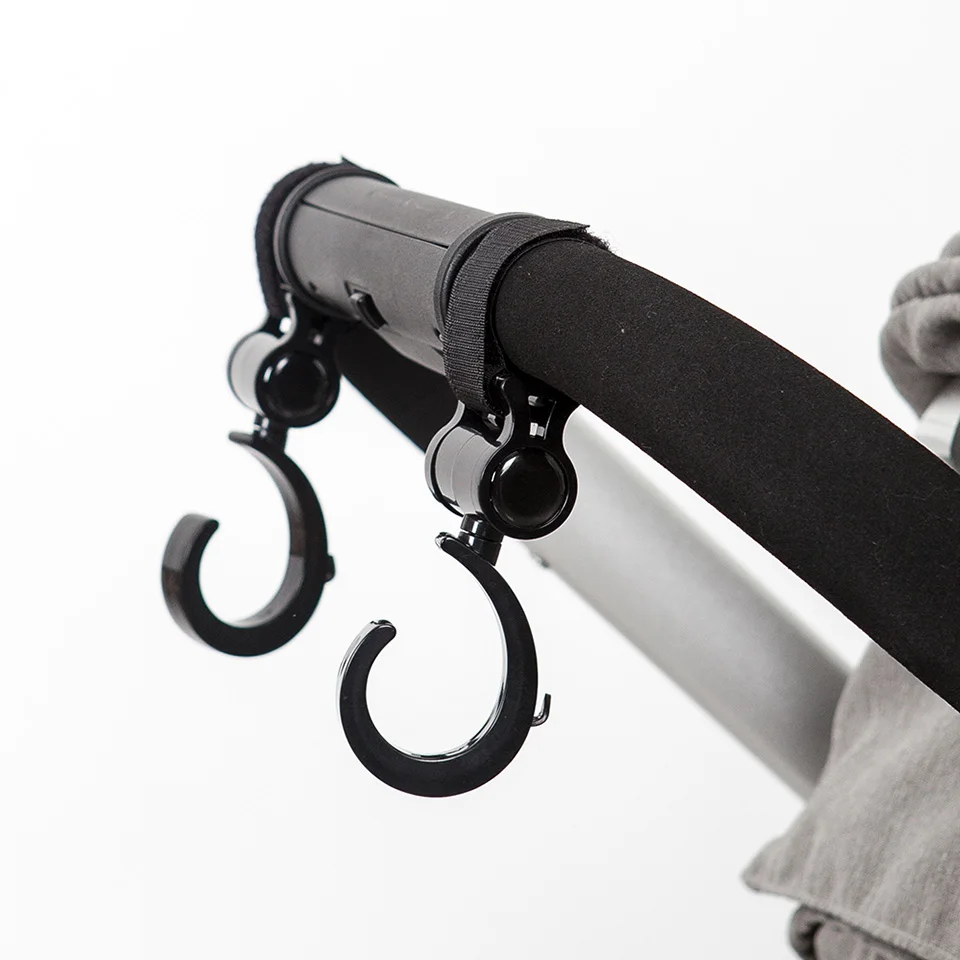 Description Picture 2 of item2Pcs Hooks For Baby Stroller Multi Purpose Baby Stroller Accessories Rotate 360 Degree Hook Pram Organizer Bag Hanger New