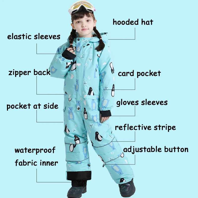 Kids Snow Suit, Piece Cartoon Snowsuit, Kids Girls Boys, 57% OFF