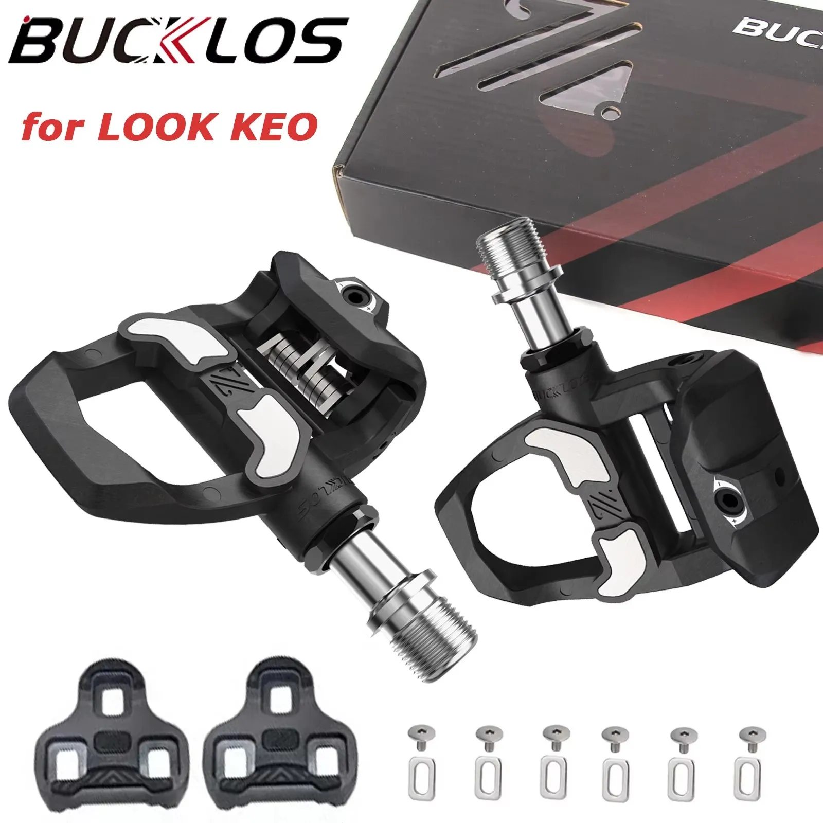 BUCKLOS Road Bike Pedals for LOOK KEO Self-locking Pedal