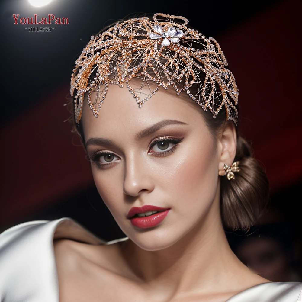 Bridal Hair Accessories TOPQUEEN Bridal Crown Rhinestone Women Headband Bride Headpiece Wedding Hair Jewelry Pageant Tiara Headdress HP256