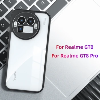 Per Realme GT8 Pro Custodia per Realme GT8 Pro Cover Shell Duro Trasparente PC Morbido TPU Protettivo Telefono Posteriore Fundas Realme GT 8 Pro