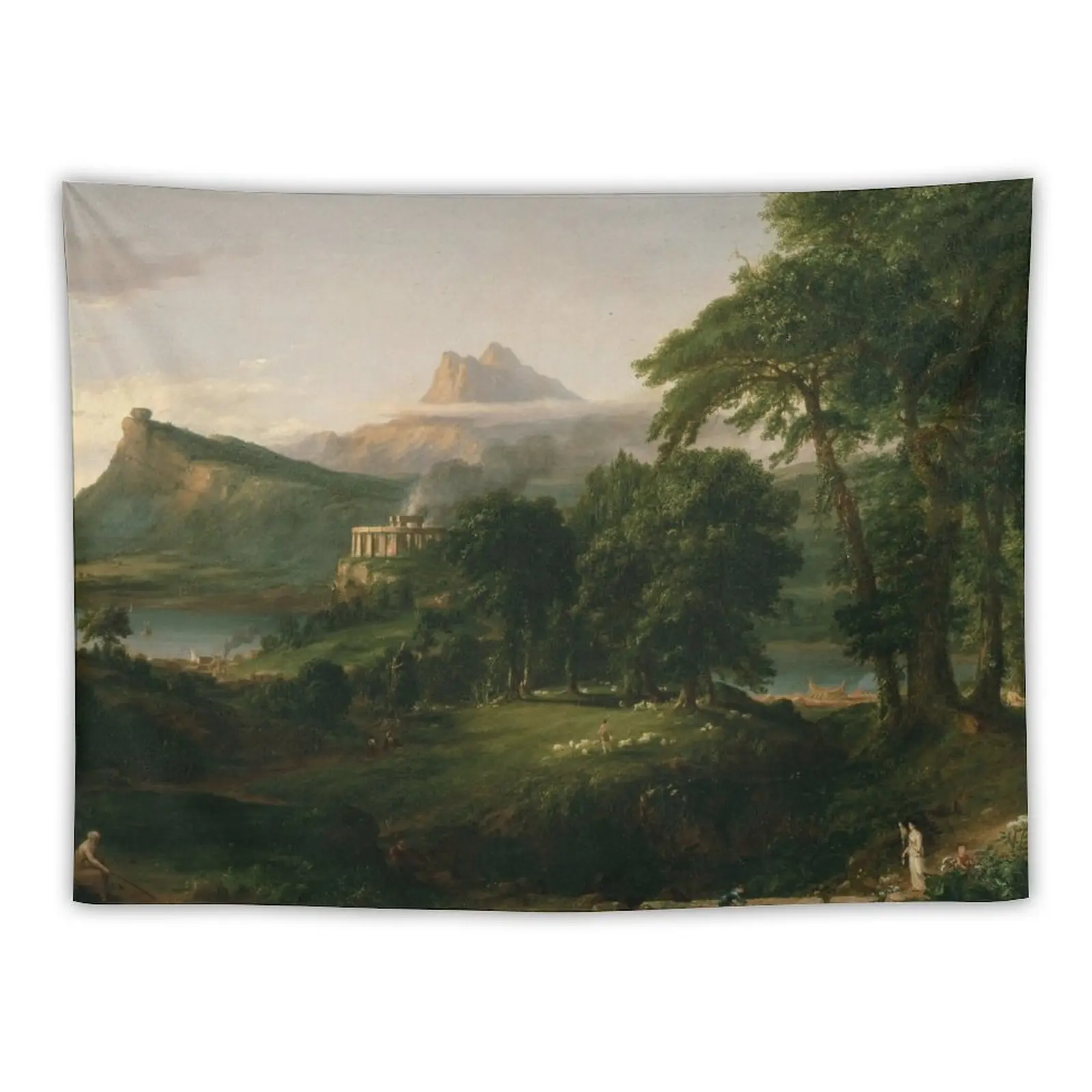 

The Course of Empire: The Arcadian or Pastoral State - Thomas Cole Tapestry House Decorations Wall Mural