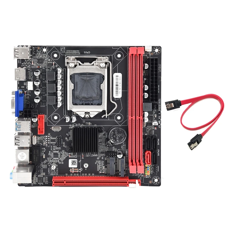 

New B75A(B75) PC Motherboard+SATA Cable LGA1155 2XDDR3 RAM Slot Supports NVME M.2+WIFI M.2 Interface USB3.0 SATA Motherboard