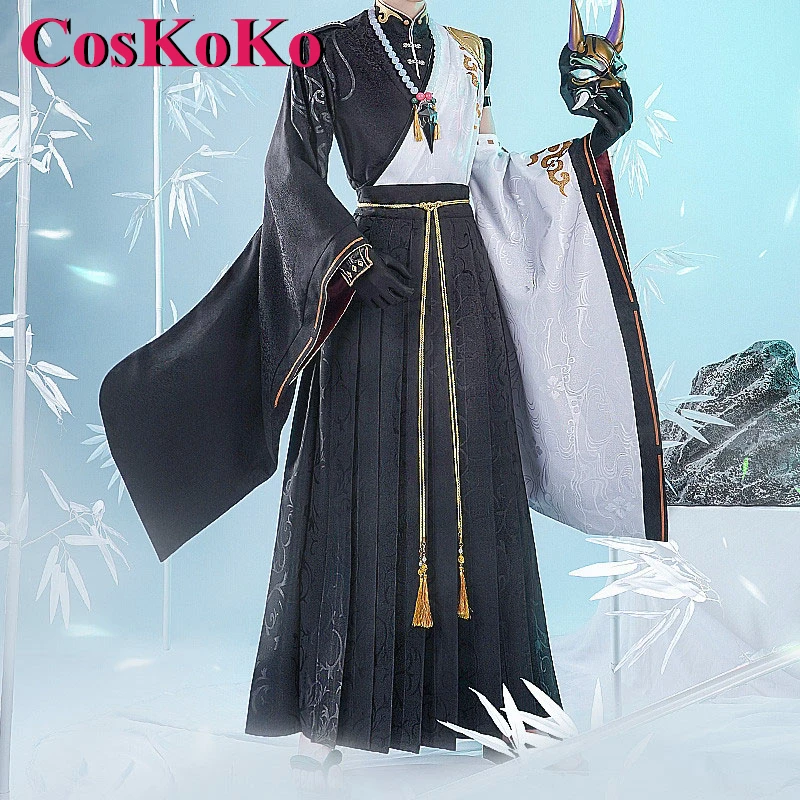 

[В наличии] Косплей coskoko Xiao, Аниме игра Genshin ударопрочный костюм, красивая униформа в ретро стиле, мужская униформа на Хэллоуин
