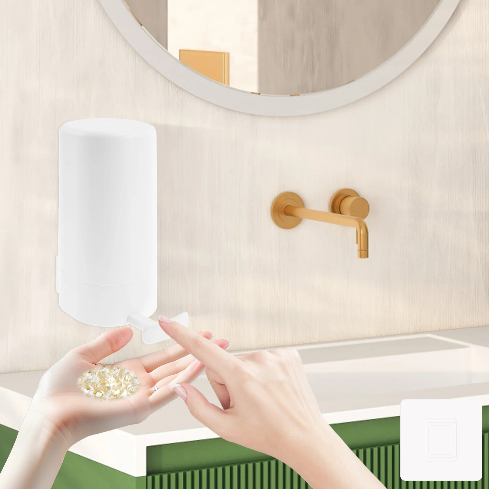 Wall Mounted Soap Dispenser Box Waterproof ABS