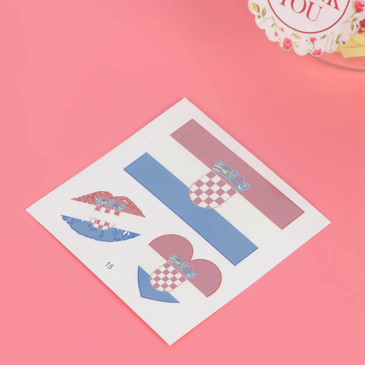 25 Sheets Sticker Waterproof Stickers Croatia Flag Flags National Temporary Tattoos