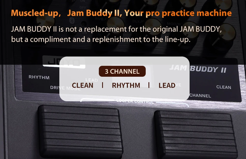 JAM BUDDY II 10W Guitar Amp 14 Amp Models 9 Effects Drum Machine Looper Bluetoot