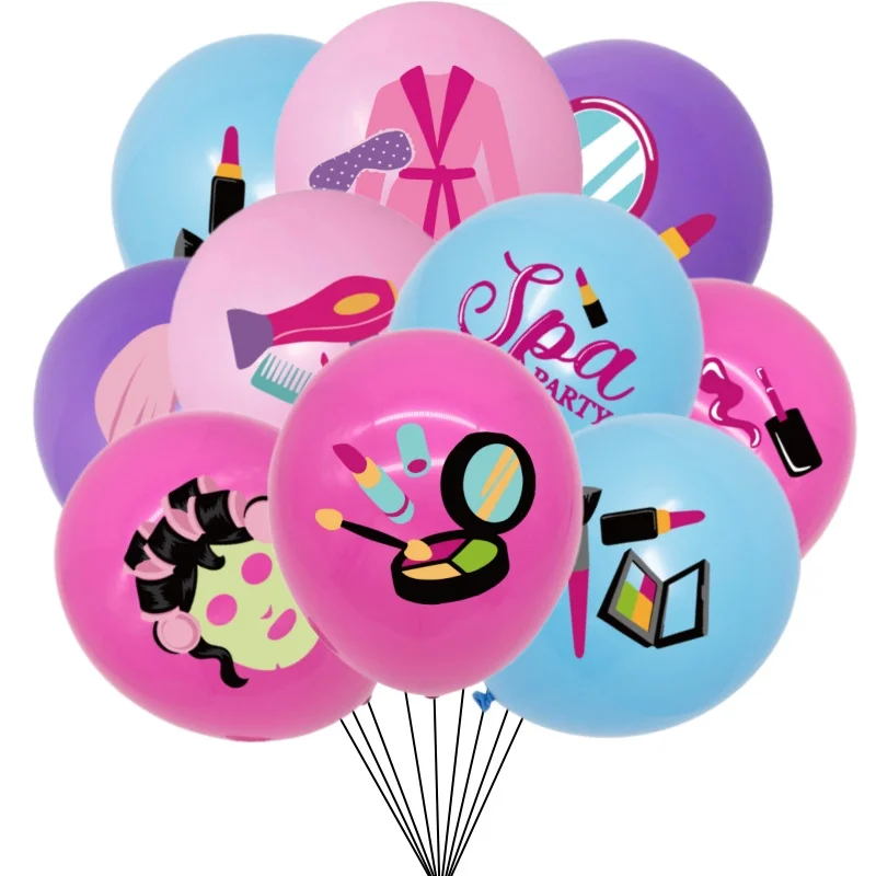 10/30Pcs Spa Makeup Party Balloons Lipstick Lip Latex Balloon Wedding Birthday Party Decorations Supplies Girls Kid's Toy Gifts party supplies inflatable balloons latex balloons party decorations balloon decorations balloon decoration kit balloon accessories