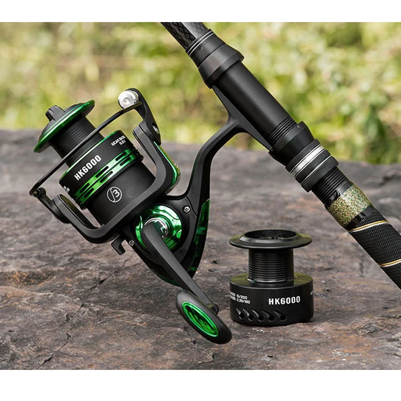 

Fishing Reel 5.1:1/5.2:1 Gear Ratio Carp Fishing Reels Left/Right Hand Fish Reel 2020 High Speed Double Spool Spinning Tools New