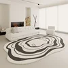 Carpet for Living Room Non-slip Soft Bedroom Floor Mat Black White Modern Abstract Line Rug Large Size Home Decoration Rugs 양탄자 3