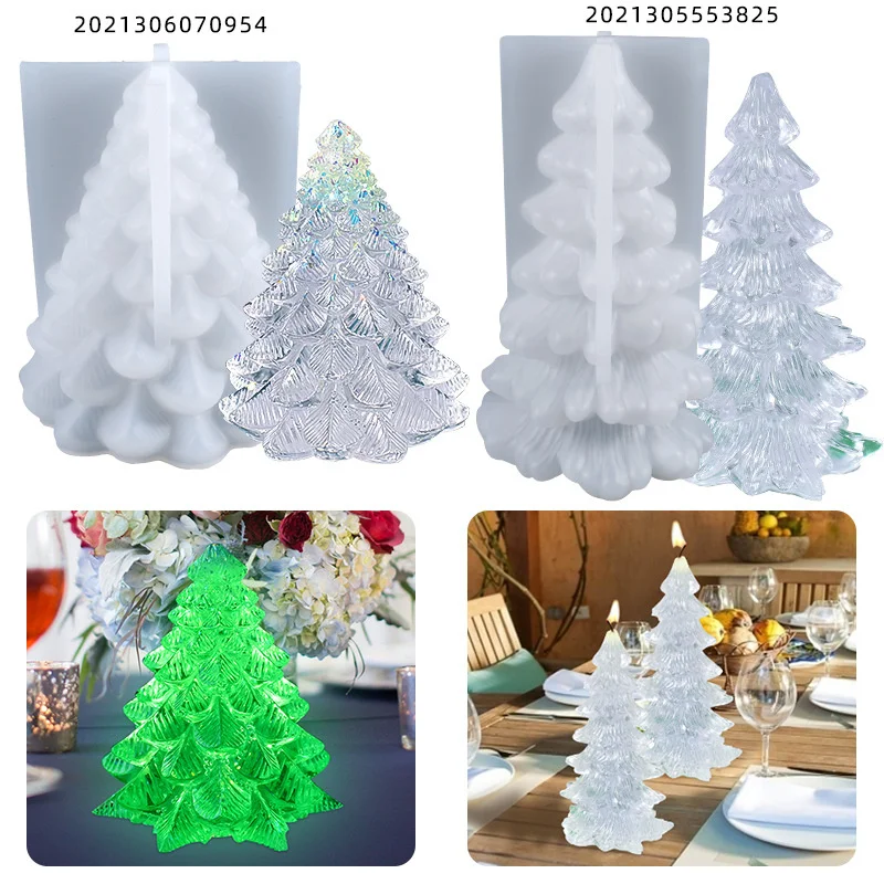 

Silicone mould in the shape of Christmas tree made of epoxy resin can be used for candlestick handicraft jewelry accessories