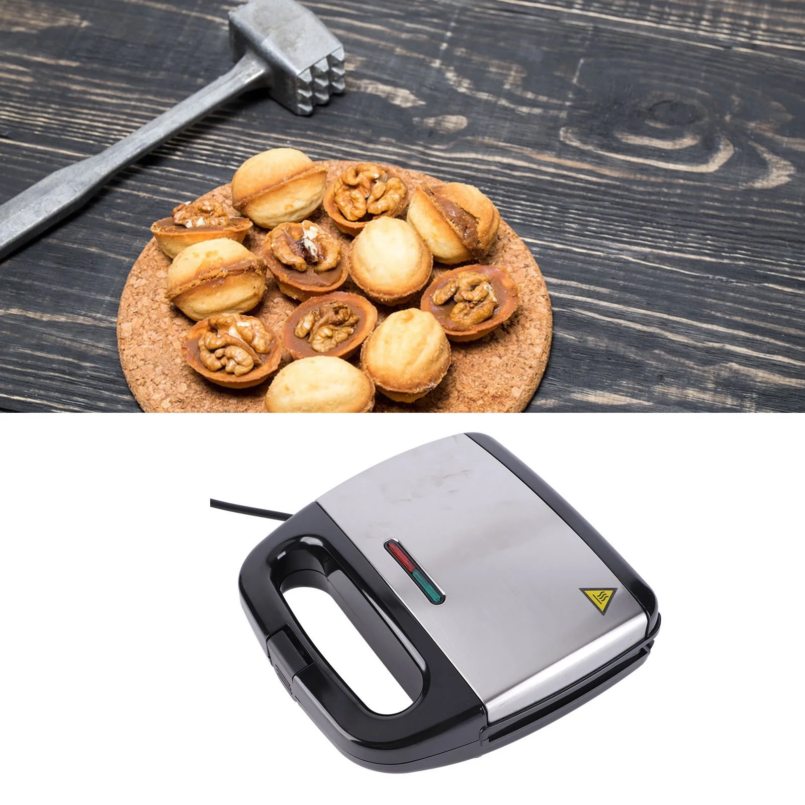850W Nutty  Maker 12‑Hole Hazelnut Cake Bread Baking Machine for Home EU 220‑240V Breakfast Machine Nutty  Maker 3