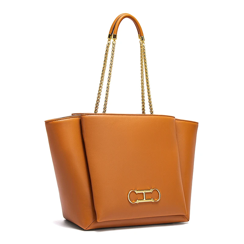 حقيبة يد نسائية عصرية جديدة ذات لون سادة ذات سعة ك...