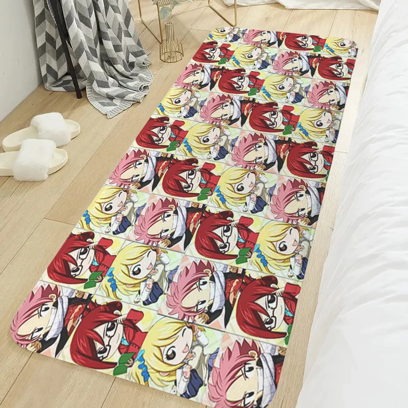Anime Bedroom Rug T-Fairy Tail Living Room Floor Carpet Anti Slip Custom Doormat Balcony Hallway Foot Mat Slip-resistant 2